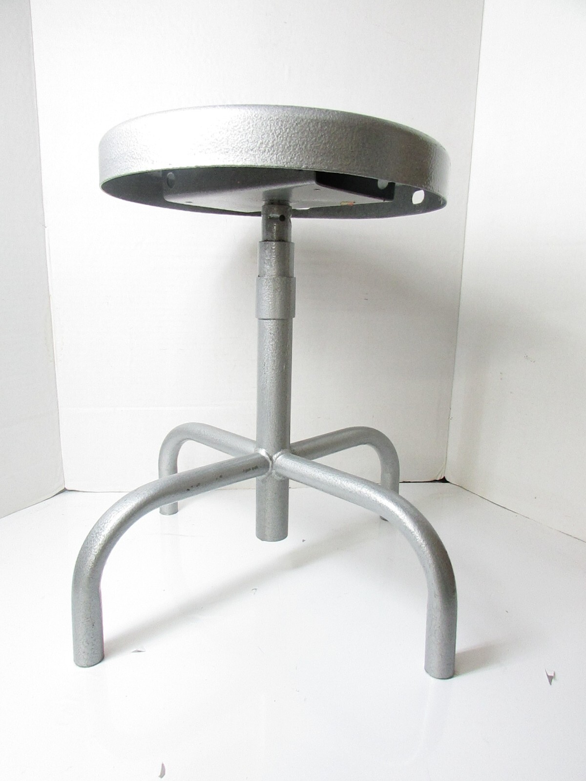 Vintage Retro Steel Stool Sitting Seat Living Room Hammered Painted Finish