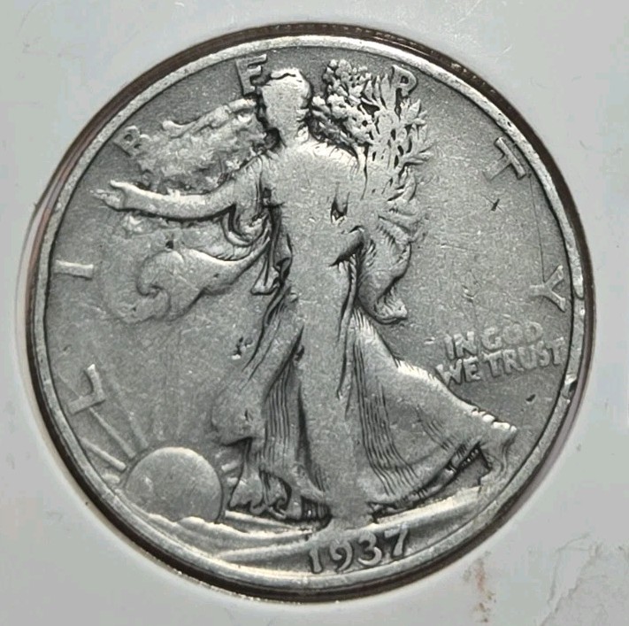 1937 Liberty Walking Half Dollar Silver 50C Business Strike Circulated