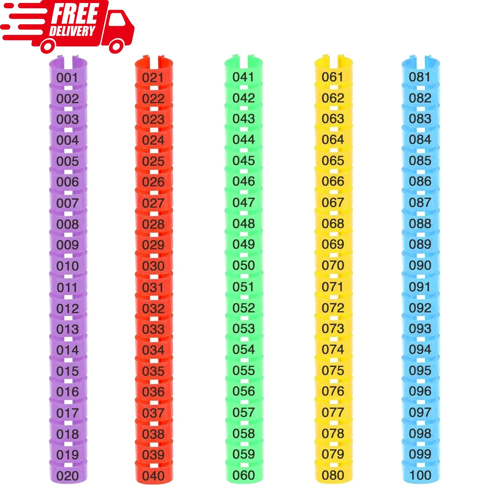 100 Pack Chicken Leg Bands Numbered Chicken Tags for Poultry Chickens Ducks