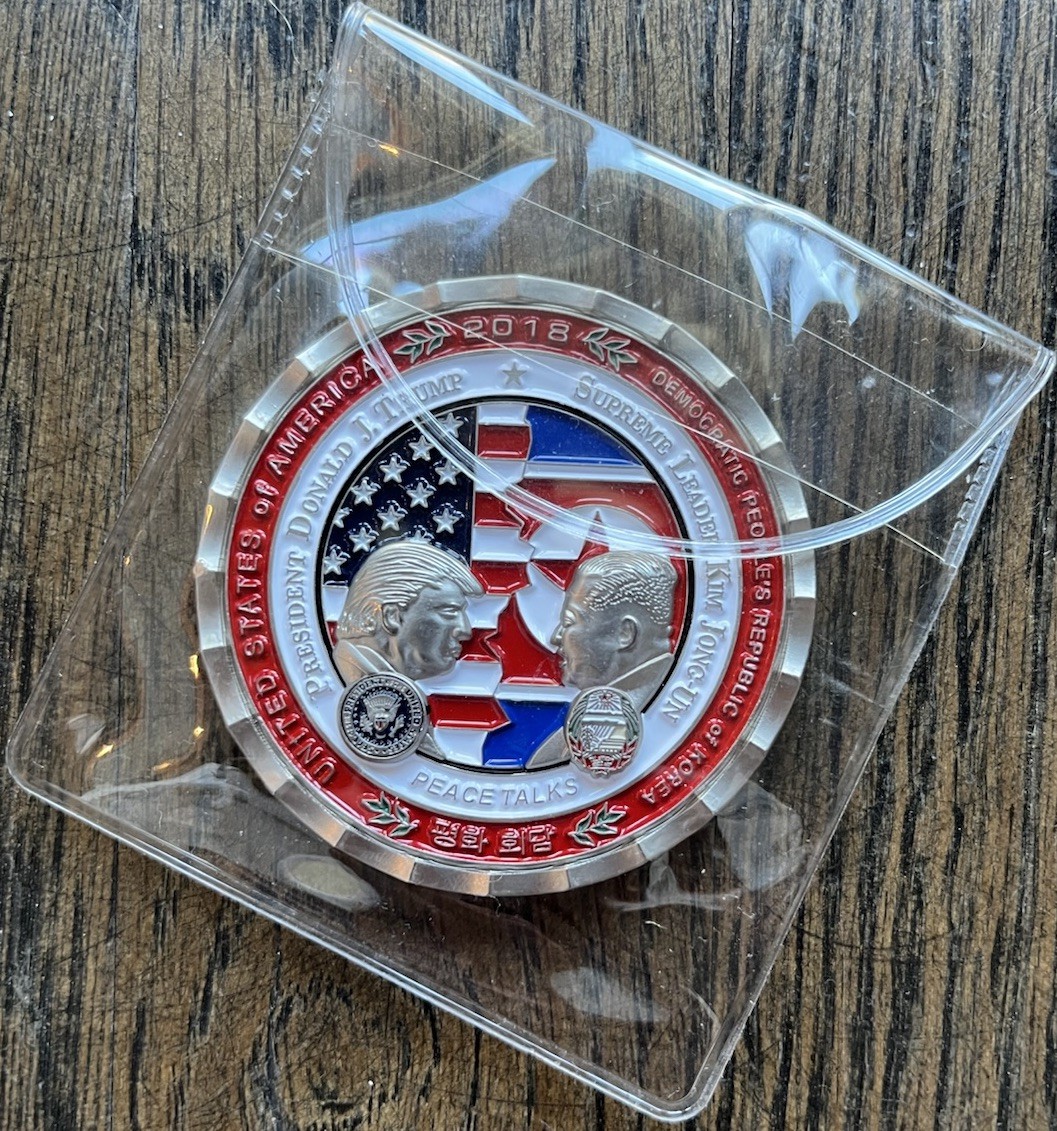 Limited Edition Donald Trump Kim Jong-Un US Korea Peace Talk Challenge Coin