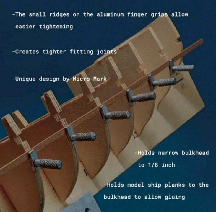 Planking Clamp 10-Piece Set precision ship Building modeling FASTFREESHIPPING