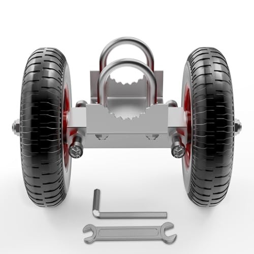 Heavy Duty 8" Rolling Gate Wheels with Double U-Bolts - Sliding Gate Rollers for