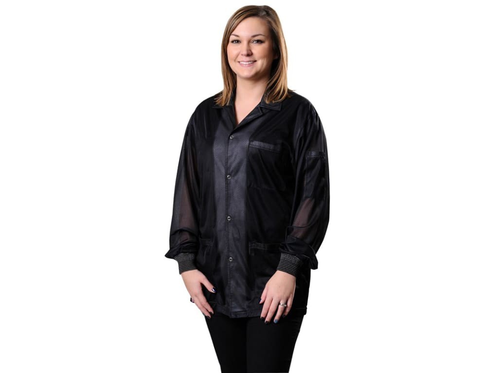 Desco 73860 - Statshield smock - jacket style with knitted cuffs / black /
