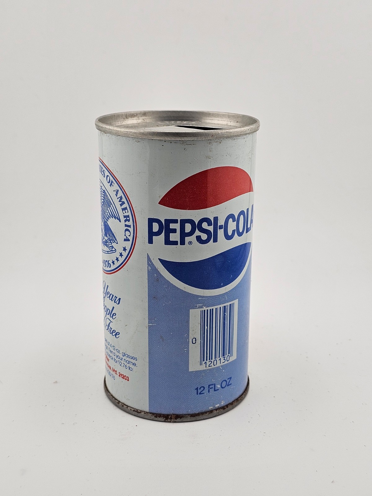 Vintage Steel Pull Tab Pepsi Cola Bicentennial Eagle 12 oz Empty Can