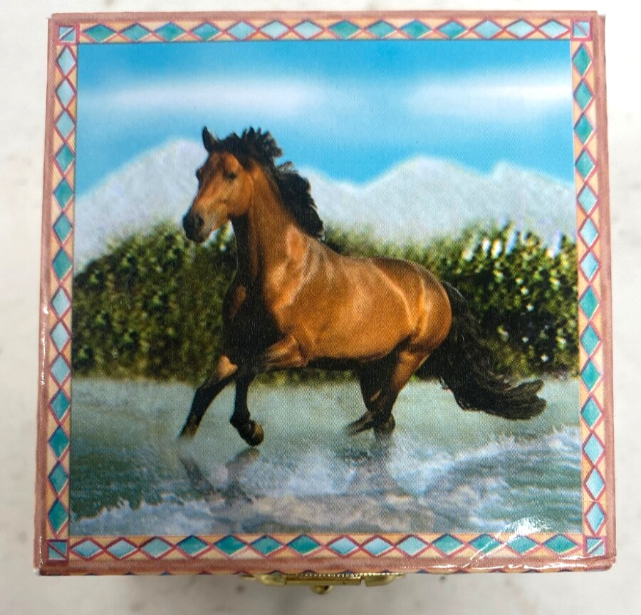 Water Run Mini Treasure Hinged Treasure Box by Enchantmints 2” by 2”
