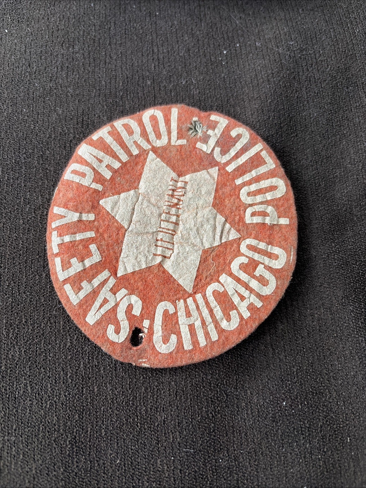 VINTAGE CHICAGO POLICE SAFETY PATROL PATCH FELT EARLY(RARE FIND)