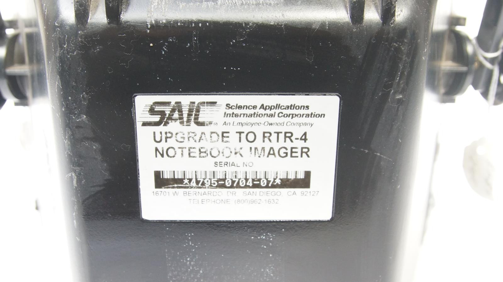 SAIC RTR-4 Upgrade to Portable Digital Mobile Notebook Imager