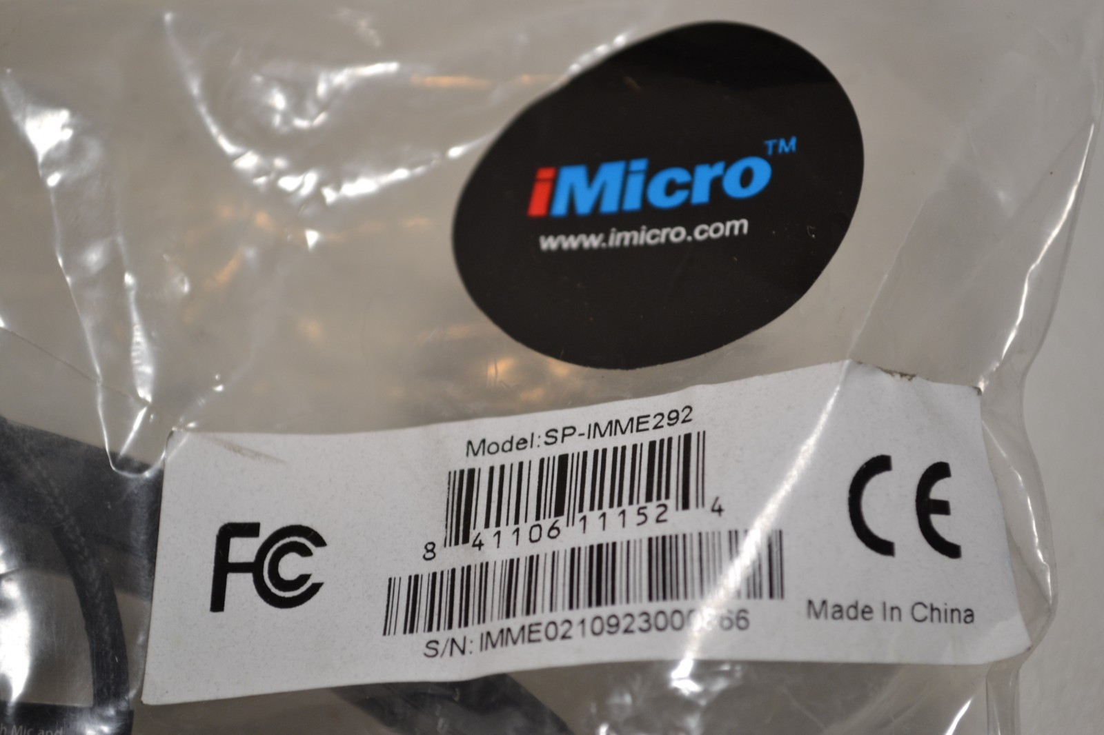 iMicro SP-ME292 Wired On-Ear Gaming Headset, Black