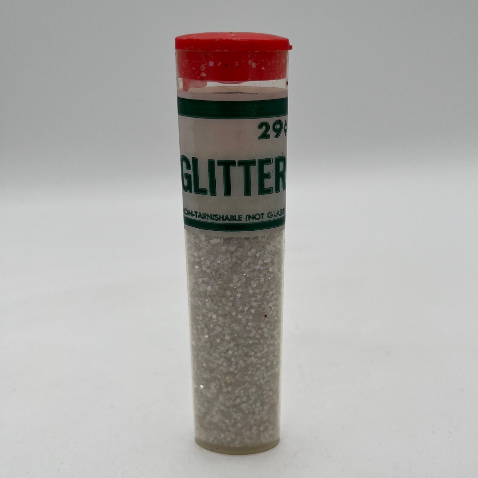 Vintage Belmont Industries Glitter Tube No 596 Crystal Clear 7/8 oz USA