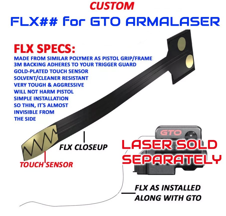 ArmaLaser Flex Strip for GTO & GTOG Lasers for Grip Activation - Specify FLX##