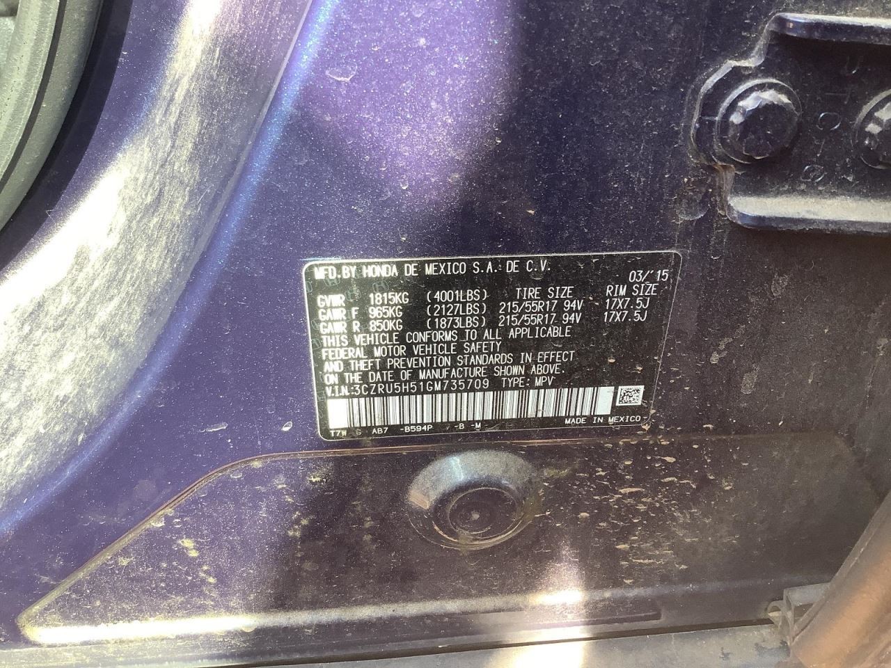 HR-V 2016 Glove Box 4673699