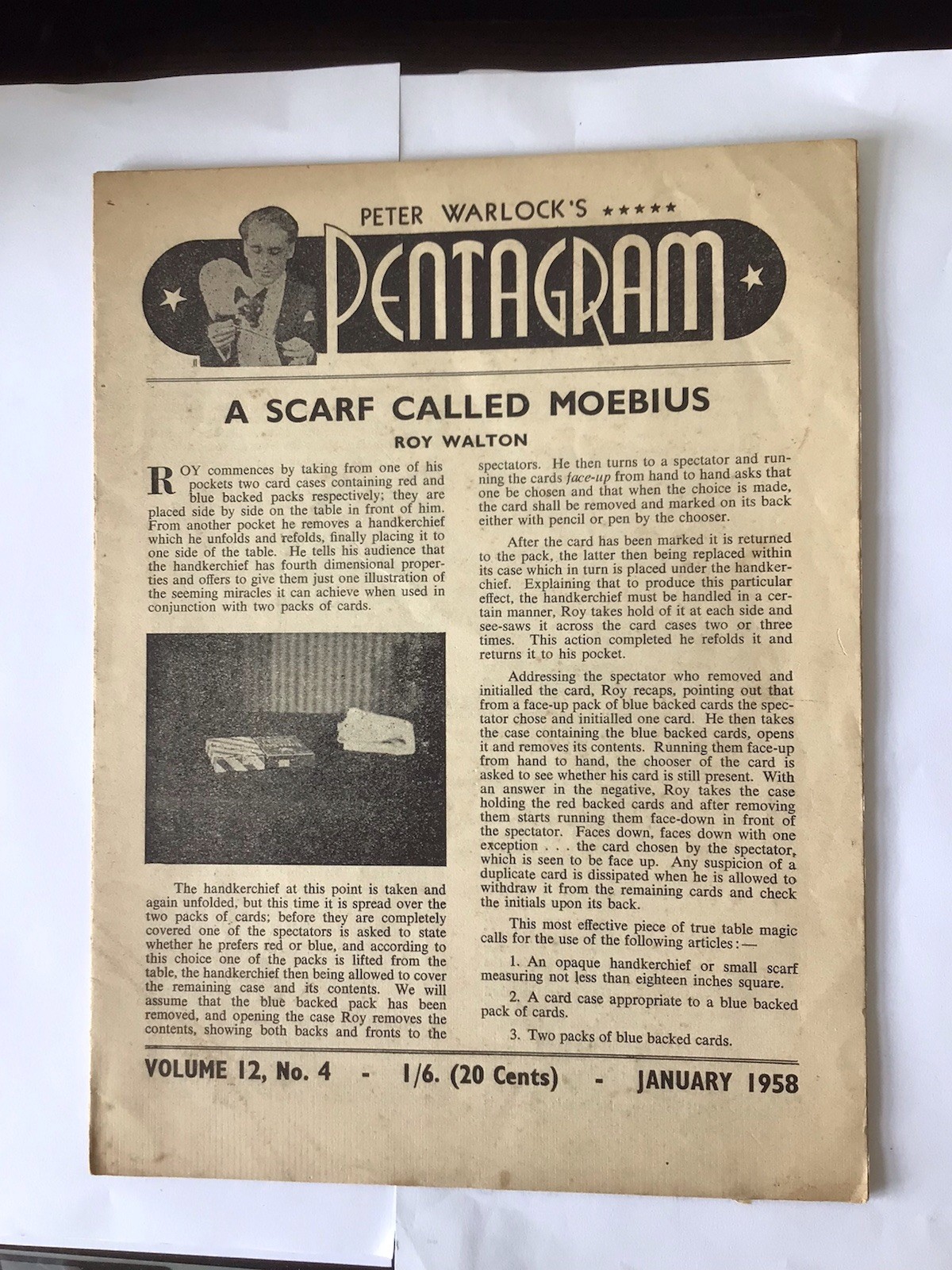 VINTAGE MAGIC MAGAZINE - Pentagram - Vol 12 No 4 - Jan 1958