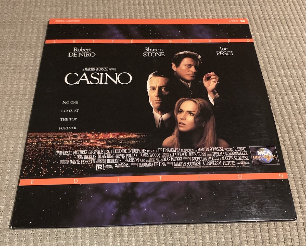 Casino (Laserdisc) 2-Disc WIDESCREEN Robert De Niro Sharon Stone Joe Pesci RARE!