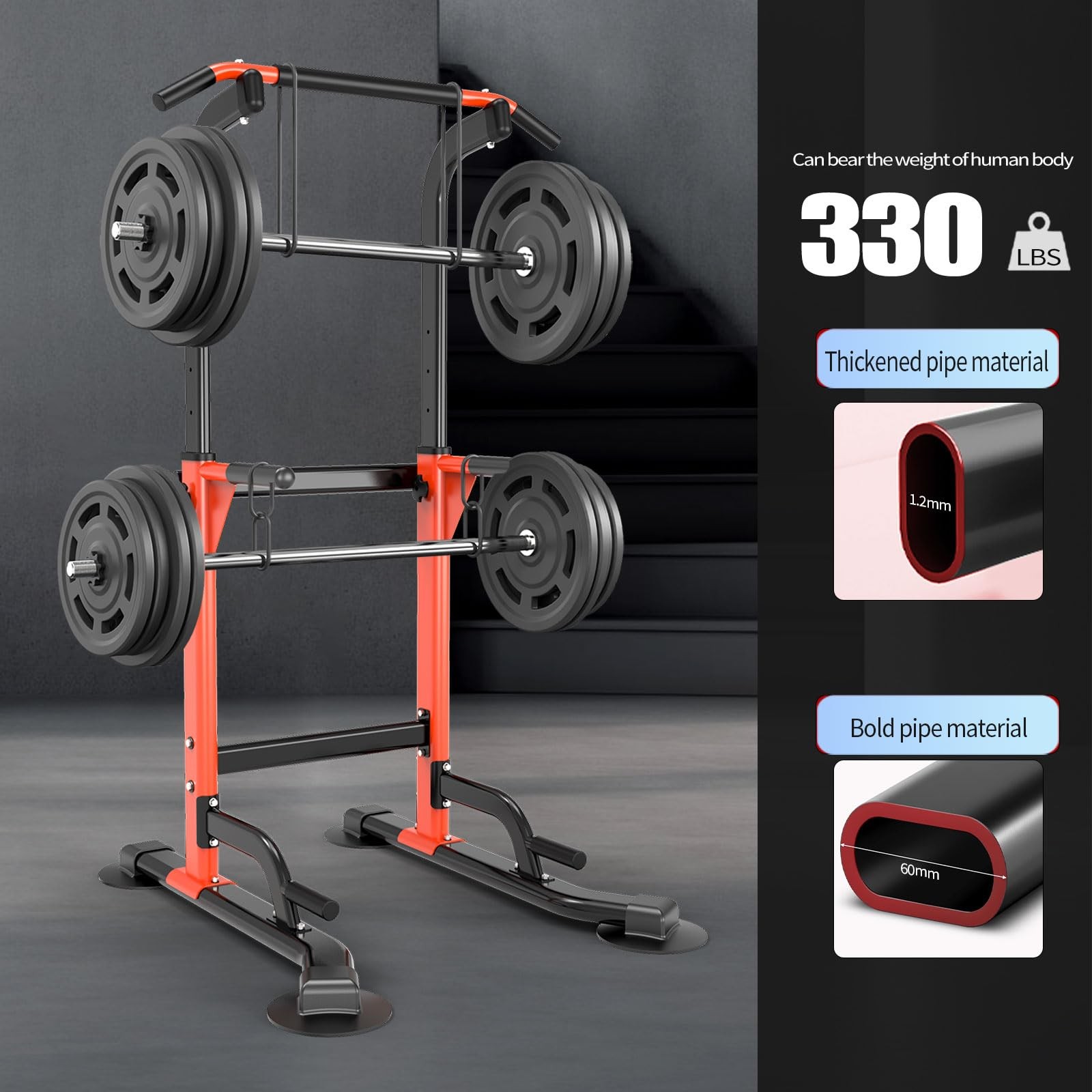 Pull-Up Dip Station Pull-Ups Chin-Ups: 330LBS T055CDC
