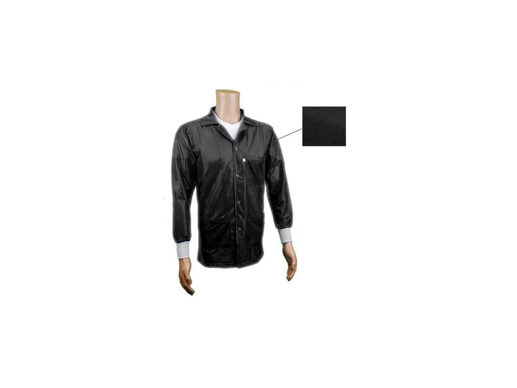 Transforming Technologies JKC9024BK - ESD Jacket, 3/4ths Length, Lapel Collar,