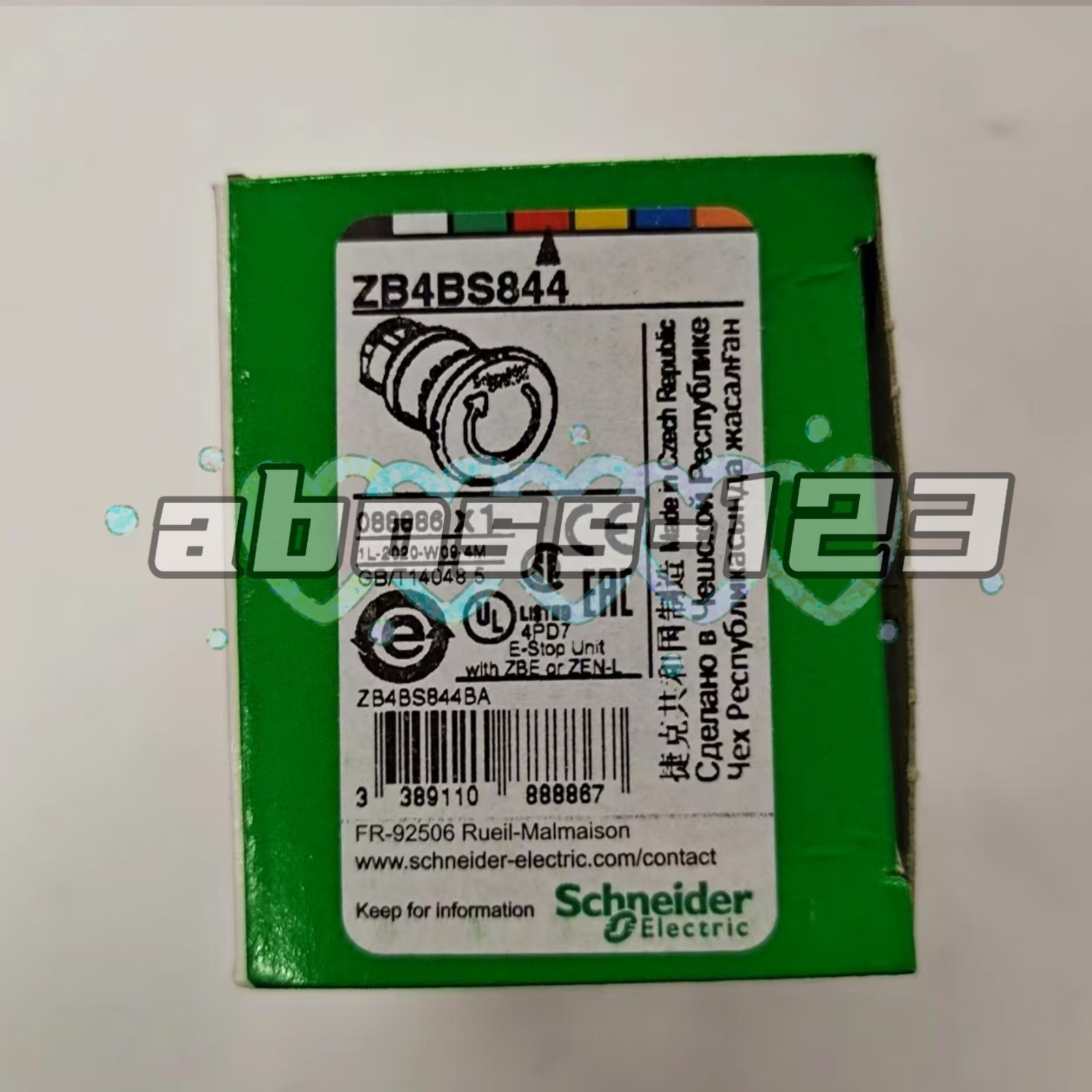 Schneider XB4BS844 emergency stop button switch#1pcs New In Box