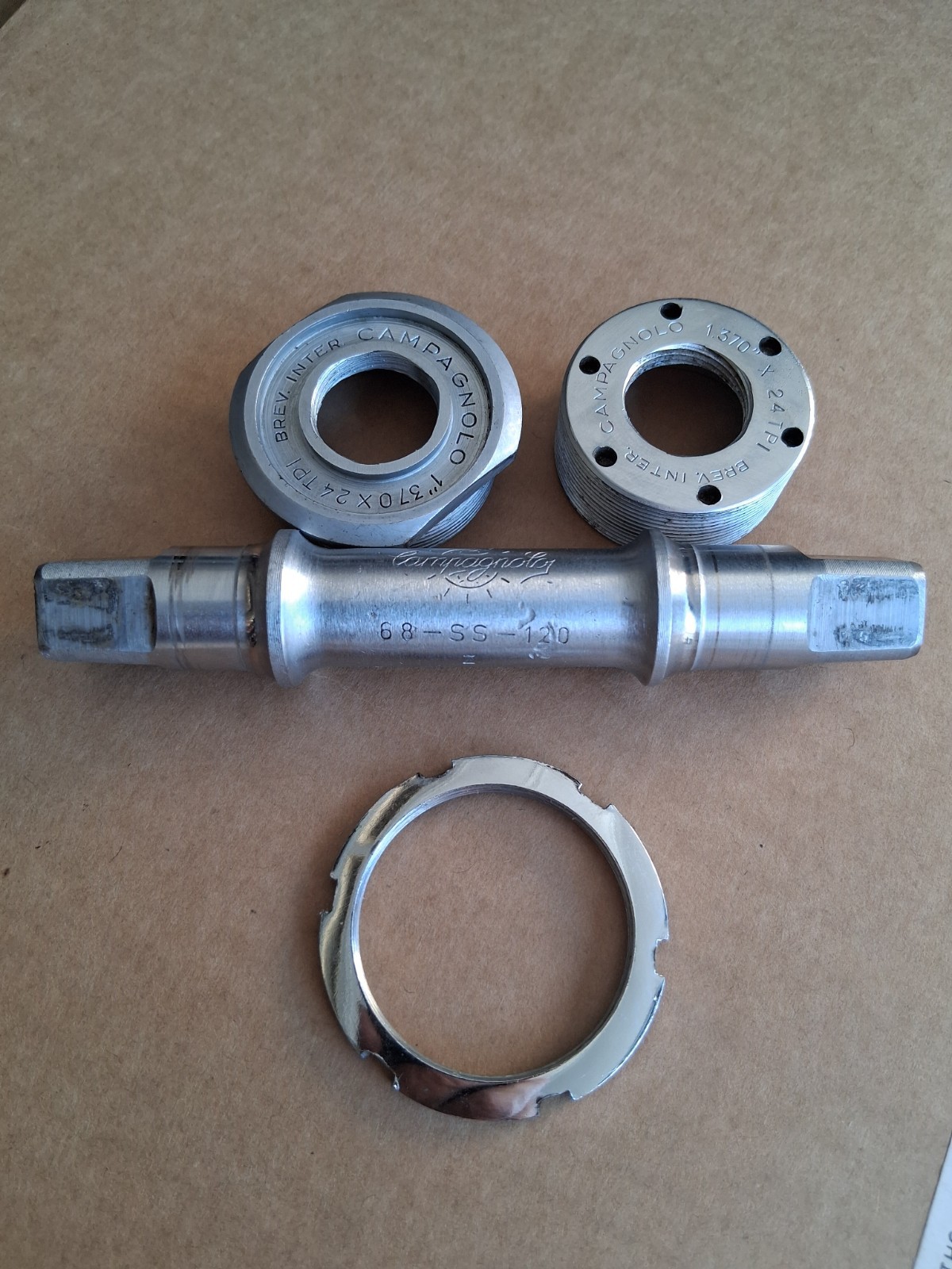 Campagnolo Nuovo Super Record English Threaded Bottom Bracket Very Good Cond