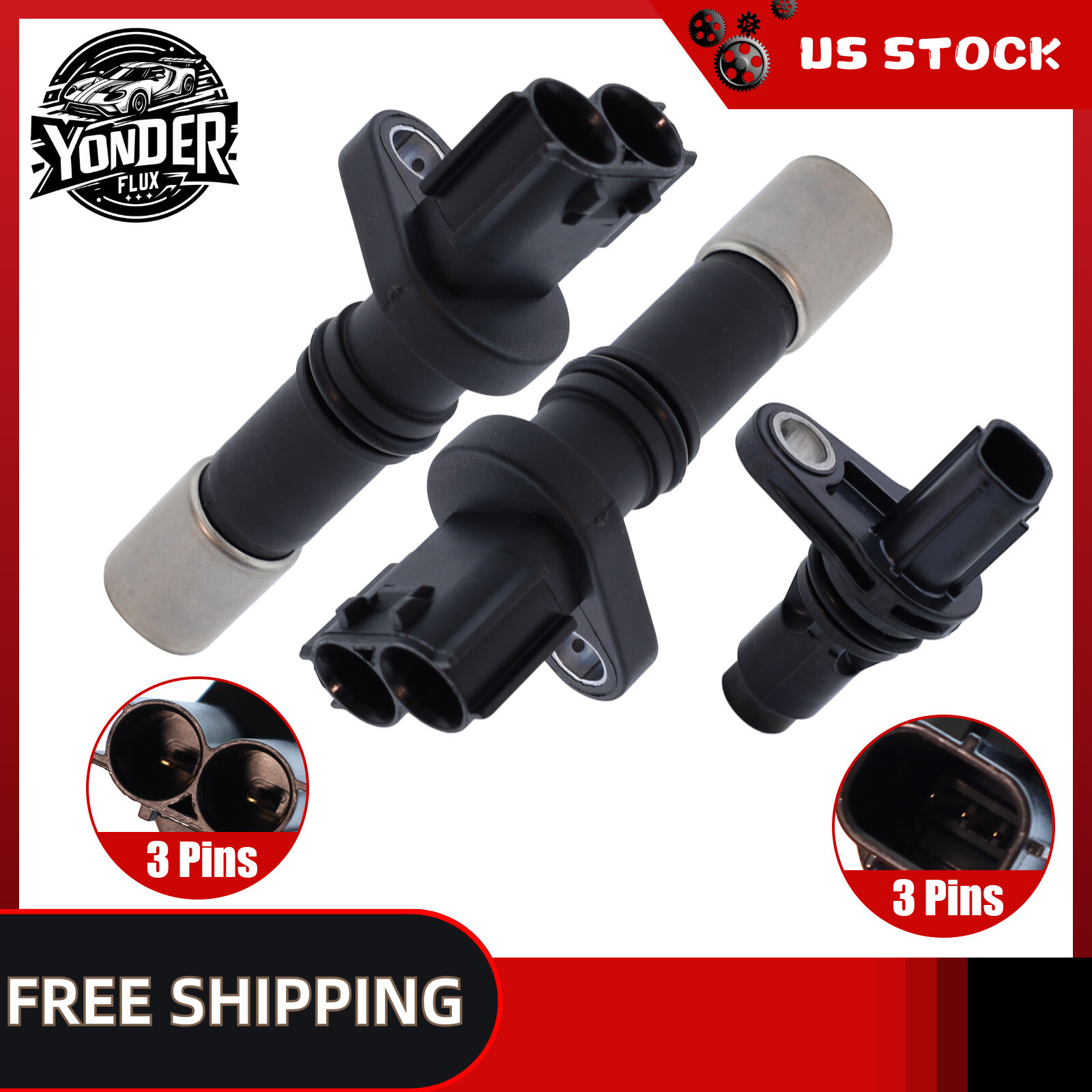 2 Camshaft & Crankshaft Position Sensor Fit Toyota Scion Lexus 1.8L 2.5L 2.7L L4
