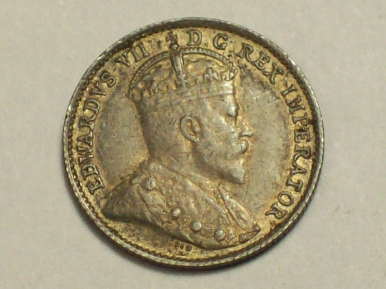 Silver 1910 Canada 5 Cents  KM#13   XF+    SN1794