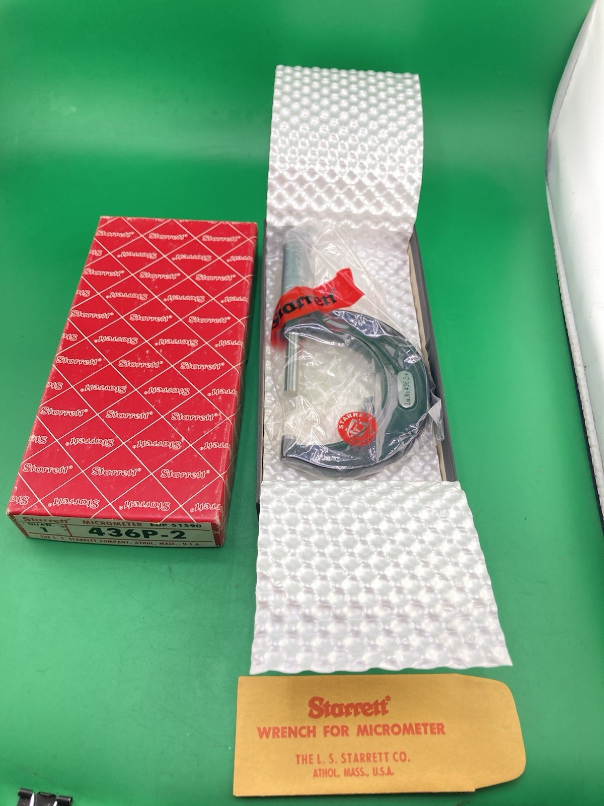 NEW Starrett Micrometer 1-2” N0. 436P 436-P Mint In Box (NOS)