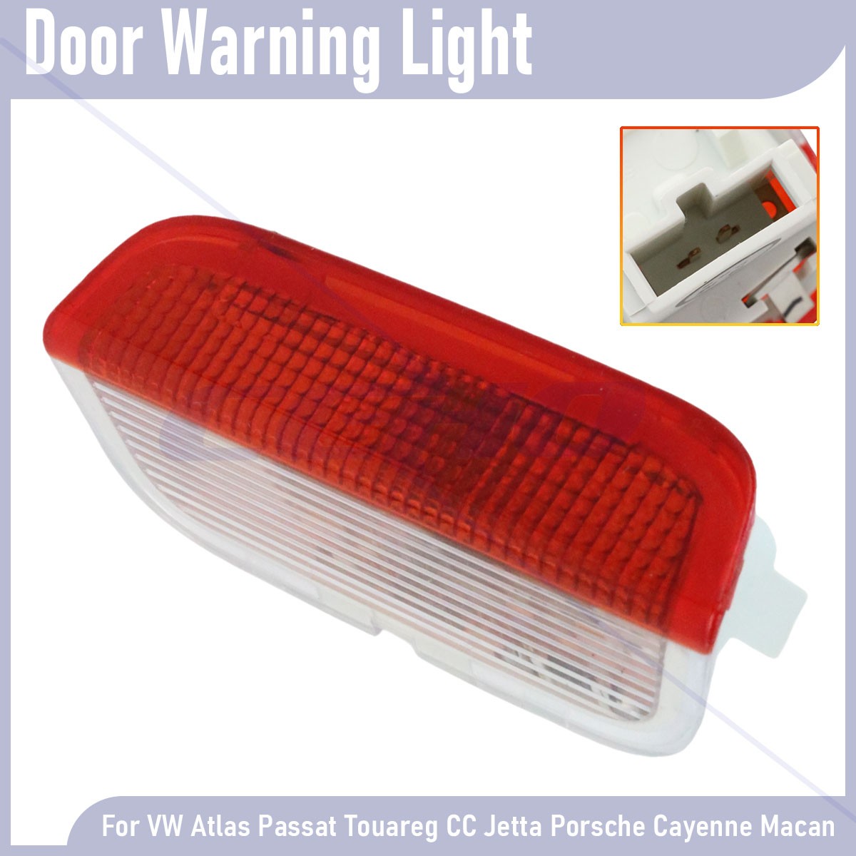 Door Warning Light Reflector Red Lens Courtesy Lamp 1K0947411A for Volkswagen VW