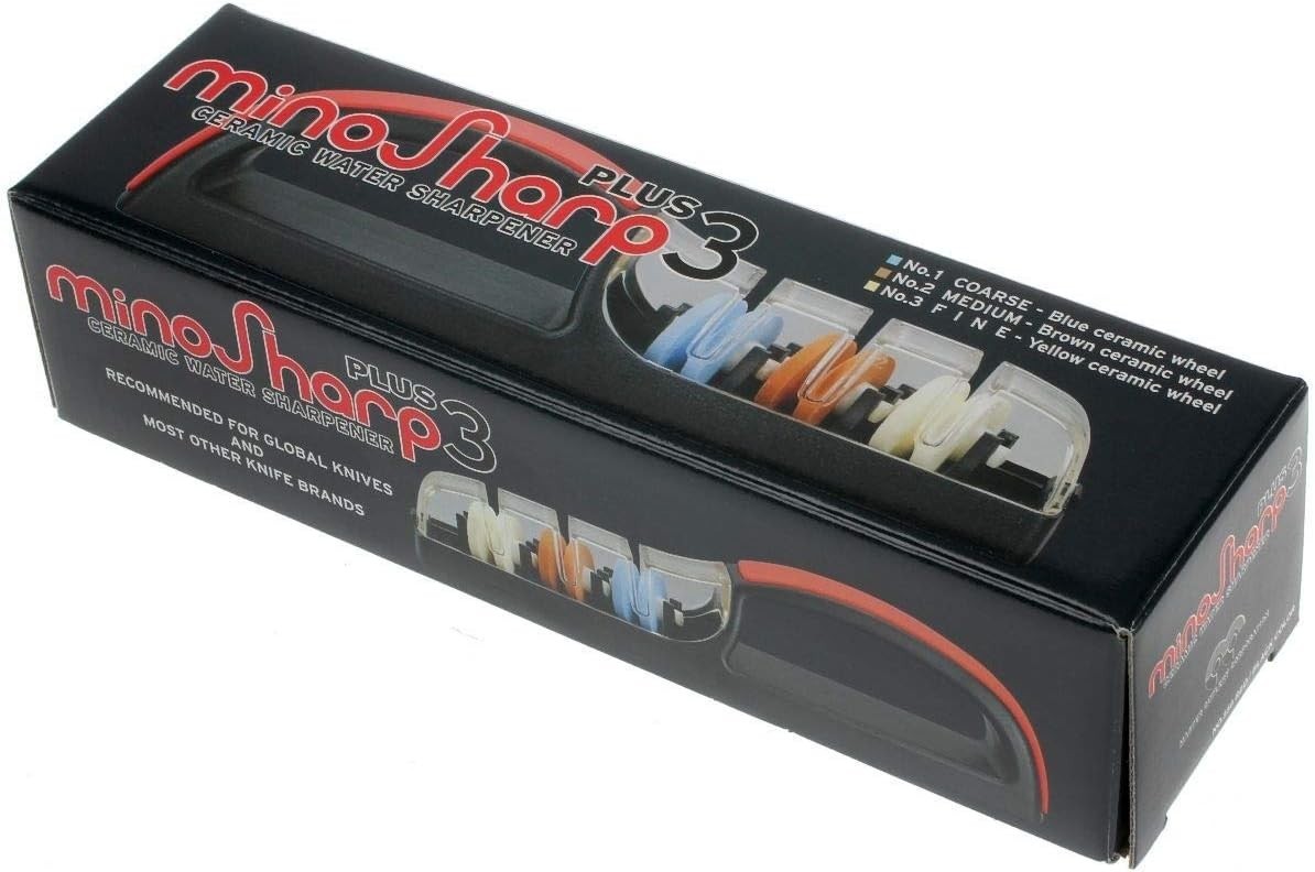 mino Sharp 3 Ceramic Water Knife Sharpener No.550 Master Cutlery Japan　NEW