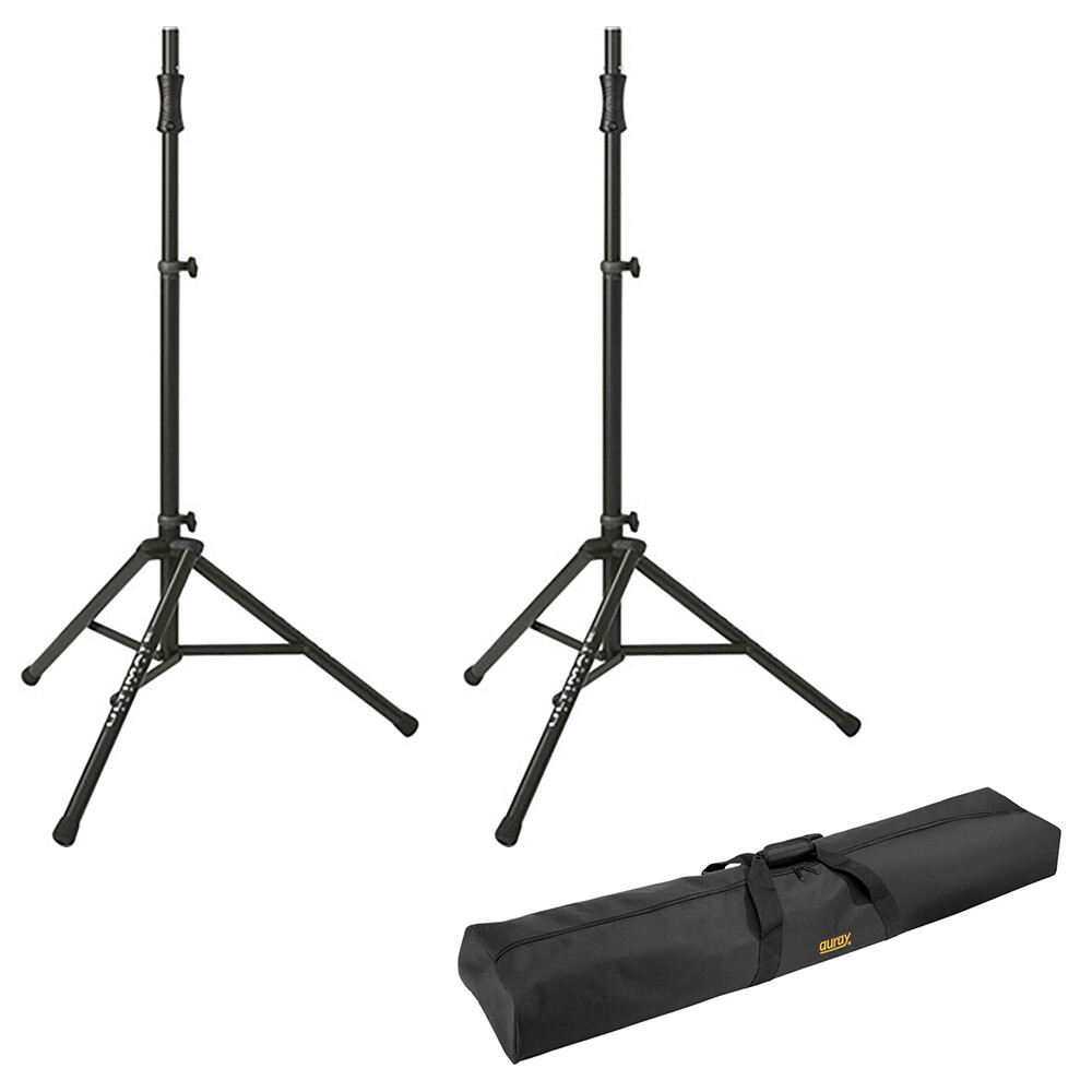 Ultimate Support TS-100B (Set of 2) Aluminum Tripod Speaker Stands with 51" Bag