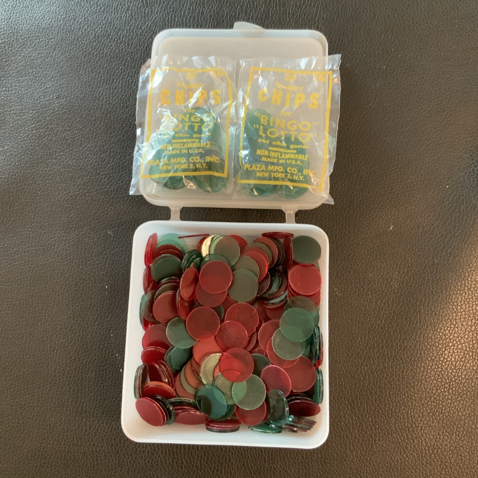 New In Package & Used Case Of 1960-70’s Sanitary BINGO LOTTO CHIPS #MW0000