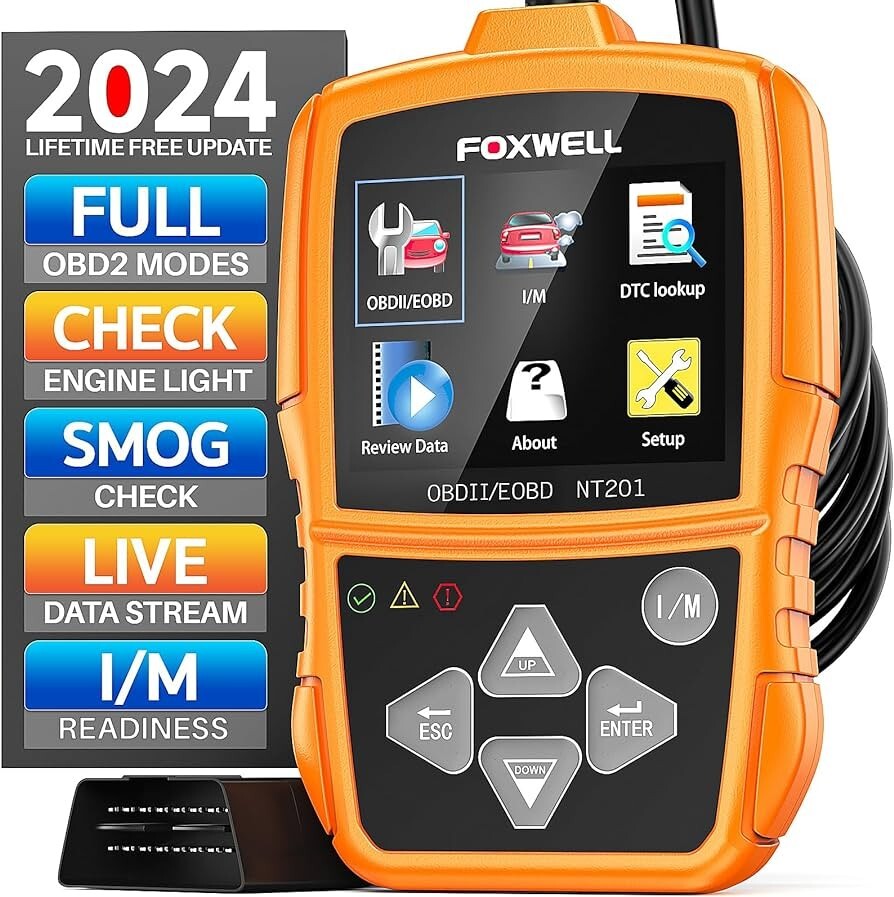 Jeep Wrangler Automotive Fault Code Reader Scanner Reset Tool OBD2 OBDII NT201