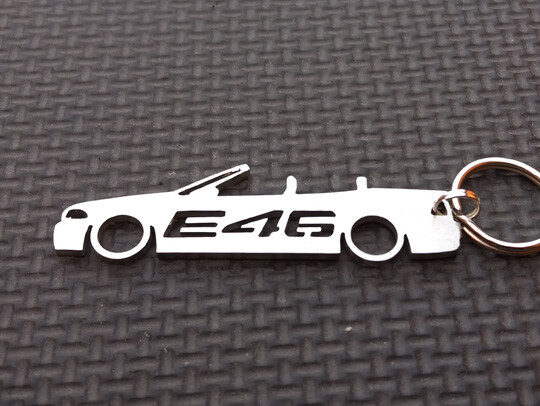 Keyring BMW E46 CABRIO CONVERTIBLE HARDTOP M PAKET M3 330 I D Badge Keychain