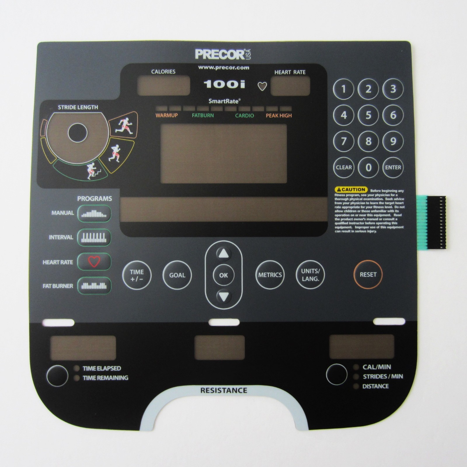 Precor AMT 100i  Overlay / Keypad.