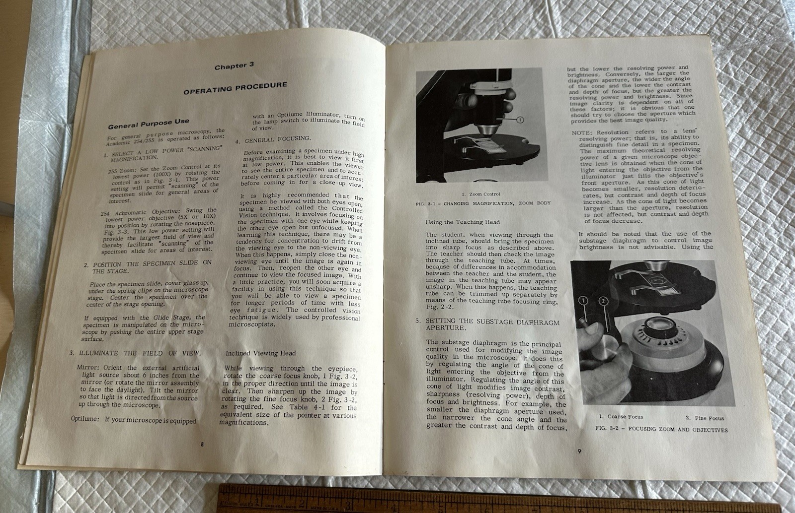 Vintage Bausch & Lomb Instructions Manual Book Microscopes Academic 254/255