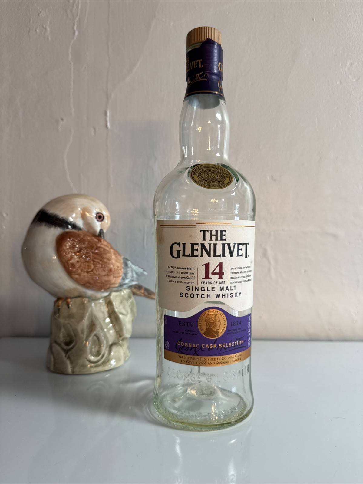 The Glenlivet 14 Years Cognac Cask Selection - EMPTY BOTTLE - Rare (as is)