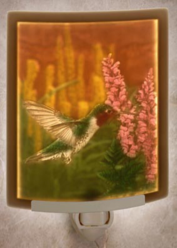 Hummingbird Porcelain Night Light