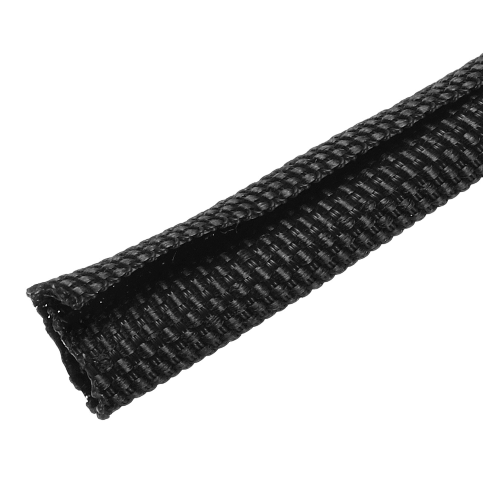 Wire Split Braided Cable Management Sleeve, Black (1/8" - 39 Feet)