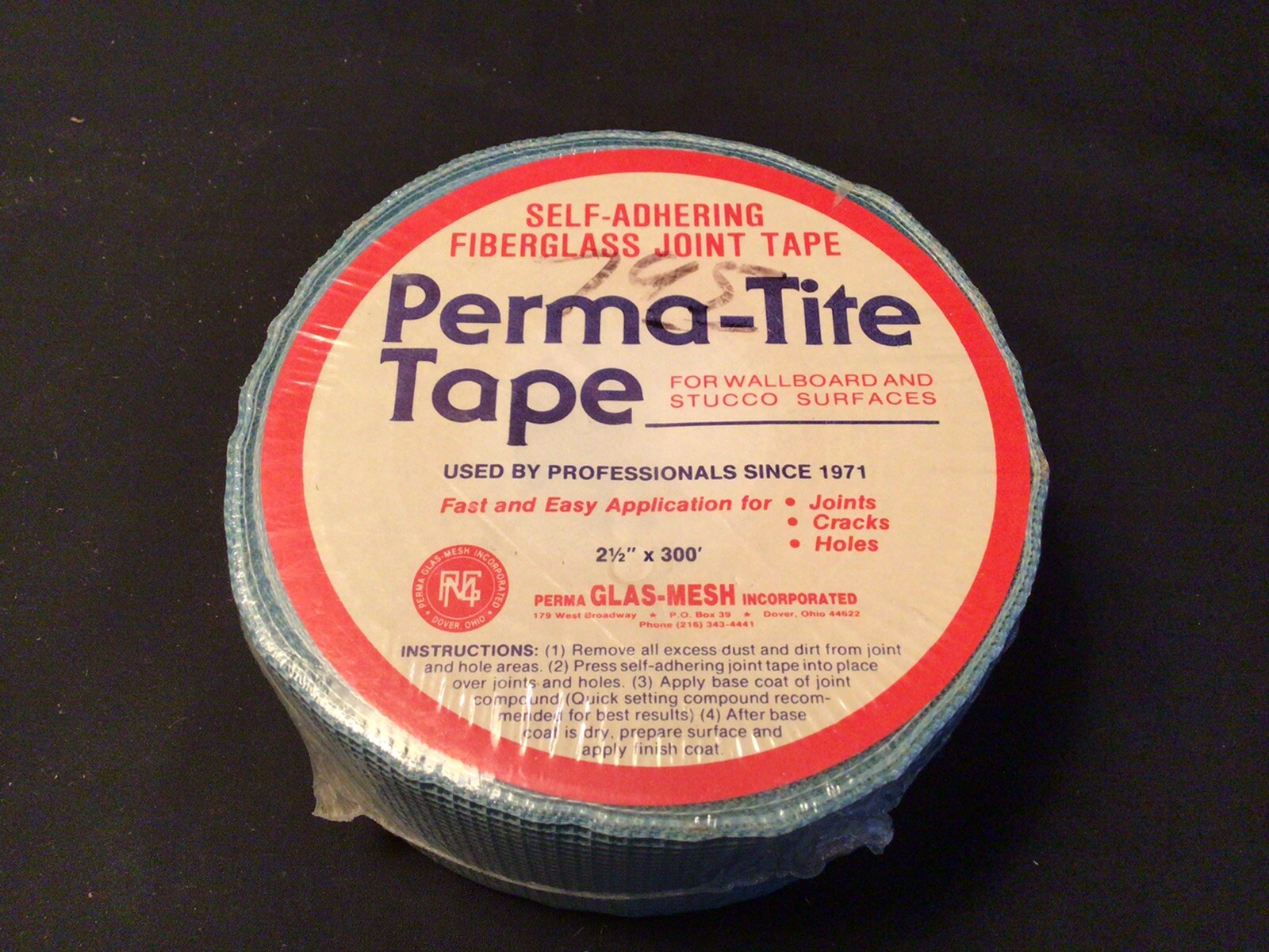 Perma Tite Fiberglass Joint Tape ( 300’ x 2 1/2” Self Stick )