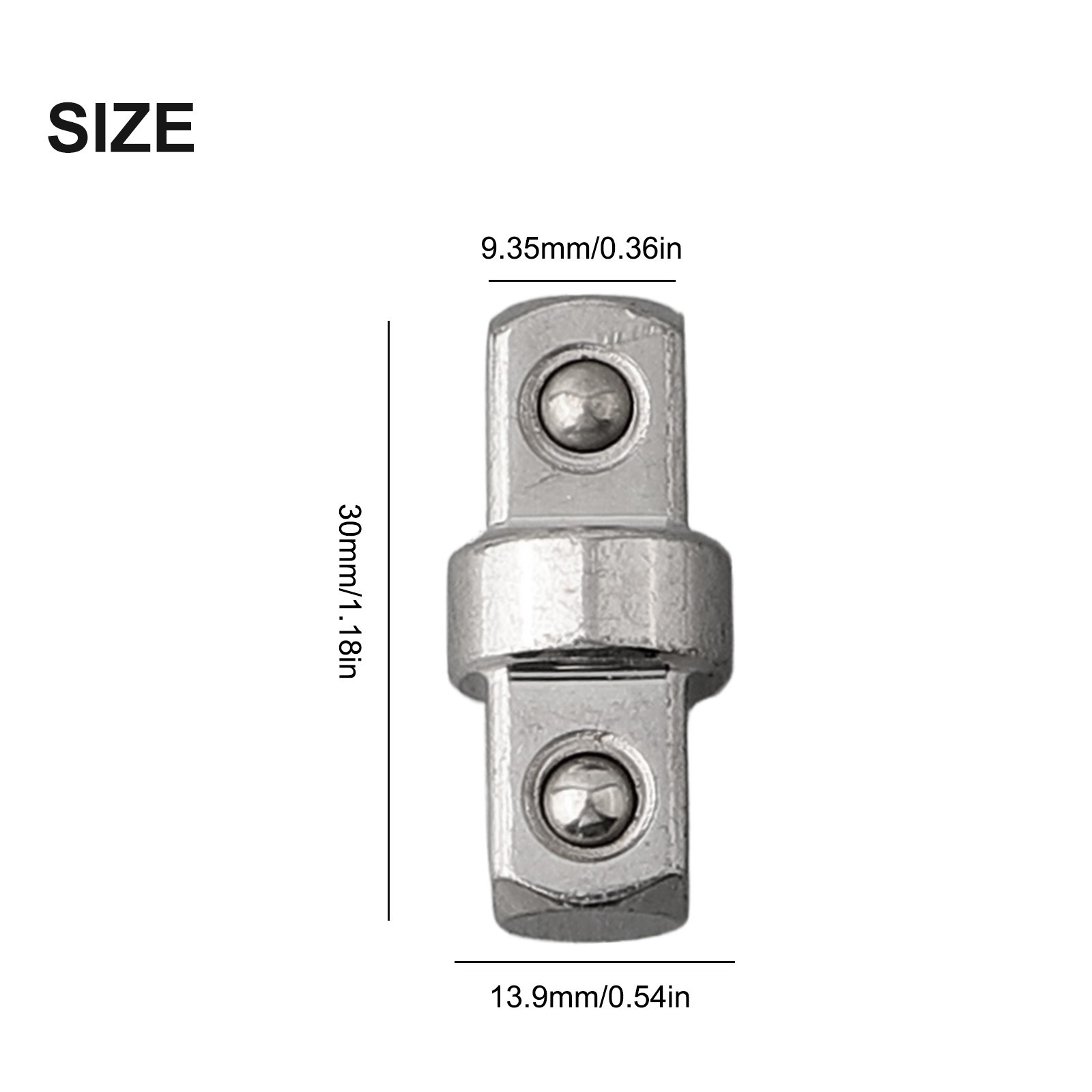 3/8 Double Head Hex Socket Wrench Adapter Extension Rod Driver Conversion Tool