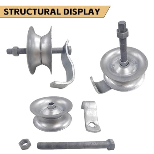 Heavy Duty 5" Sliding Gate Rollers - Galvanized Steel Track Roller for 1 5/8" Pi