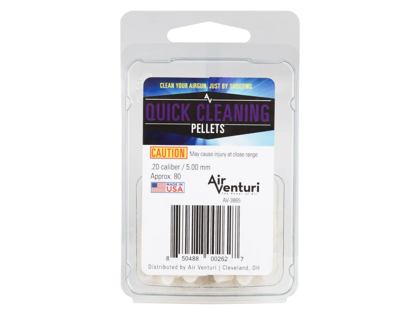 (NEW) Air Venturi Quick Cleaning Pellets .20 Cal, 80ct