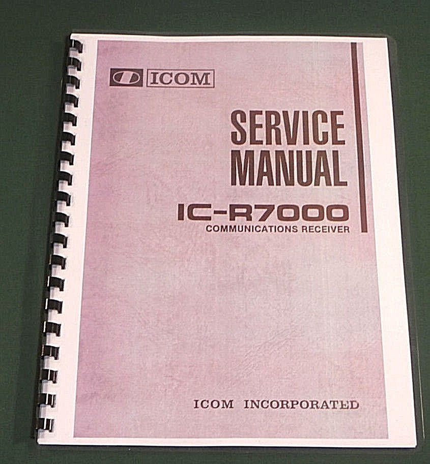Icom IC-R7000 Service Manual: 11"X32" Foldout Schematics & Protective Covers