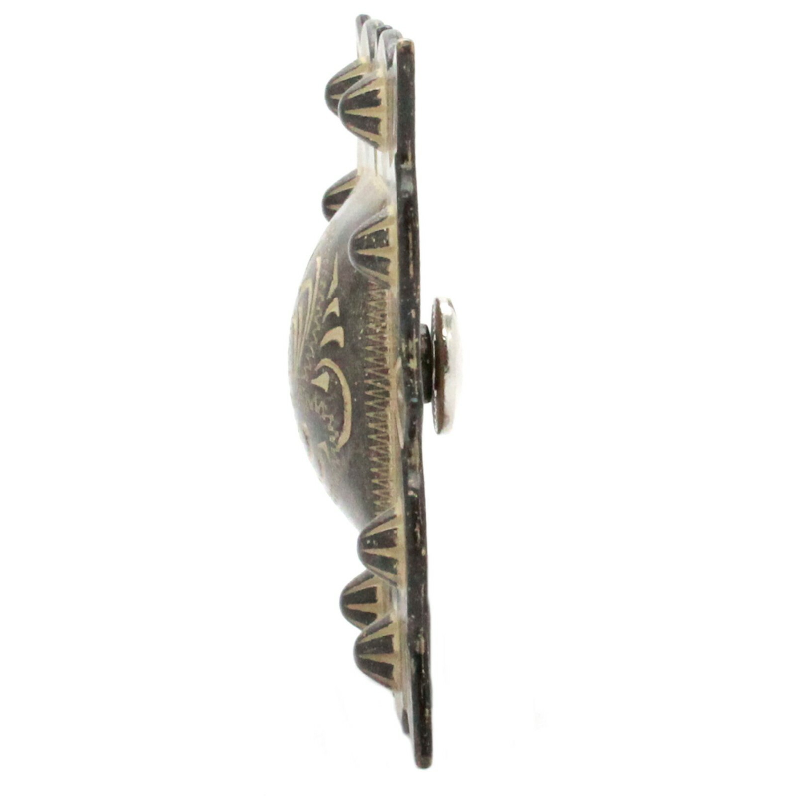 Berry Square Concho 1.5" Screw Back Rustic Gold 2323-32