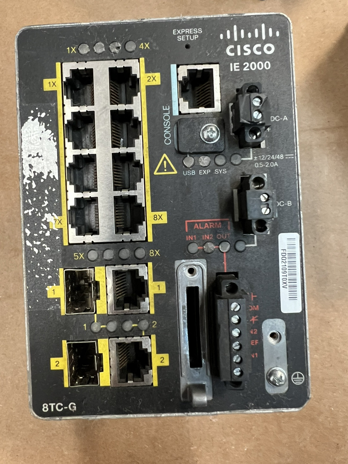 IE-2000-8TC-G-E CISCO IE2000 Series 8x 10/100 2x GE switch
