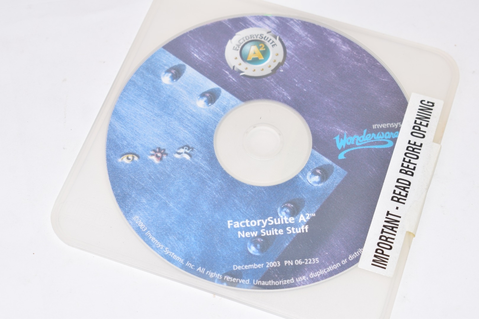 Invensys Wonderware FactorySuite A2 New Suite Stuff P/N: 06-2235
