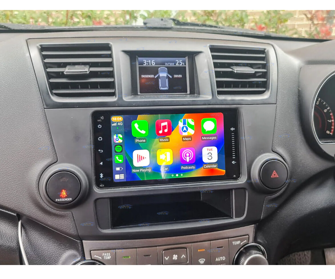 Carplay For 2008-2013 Toyota Highlander Car Stereo Radio Android 14 GPS FM