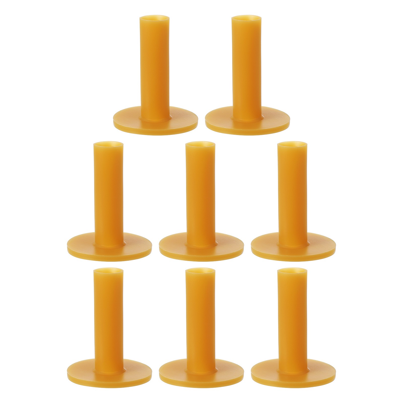 8 Pack Yellow Rubber Golf Tee 2.6" Golf Tees Training Tee for Outdoor Indoor