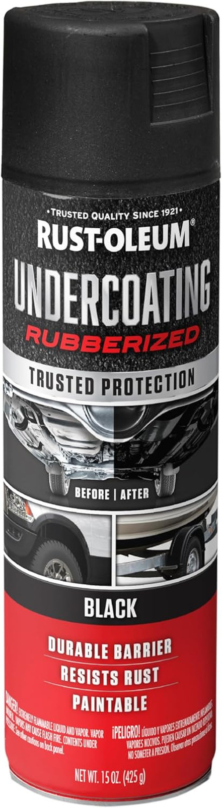 248657 Rubberized Undercoating Spray, 15 Oz, Black