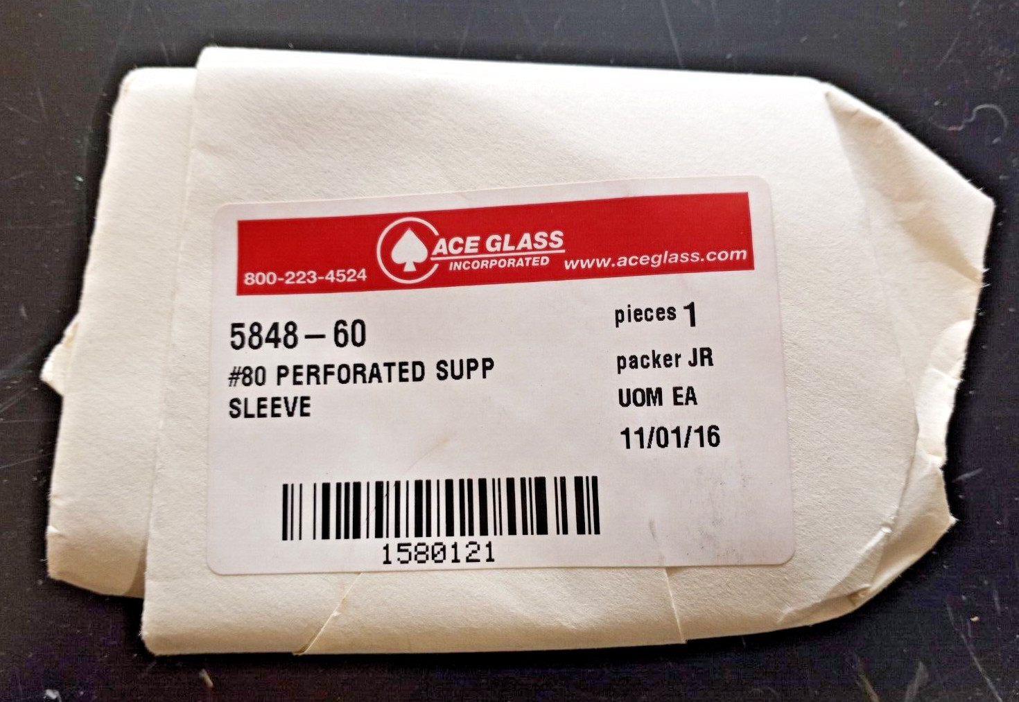ACE GLASS #80 Perforated Support Sleeve 1 Piece 5848-60