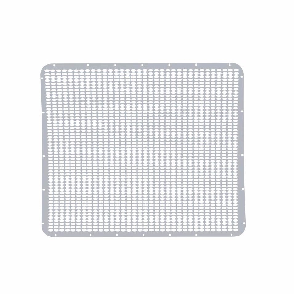 Peterbilt 379 Extended Hood Stainless Steel Grill Straight Oval Holes