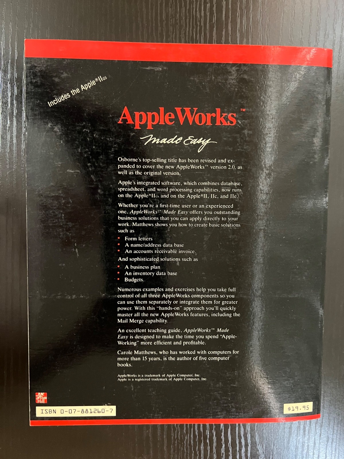 Apple II Book / Appleworks Made Easy Includes Version 2.0