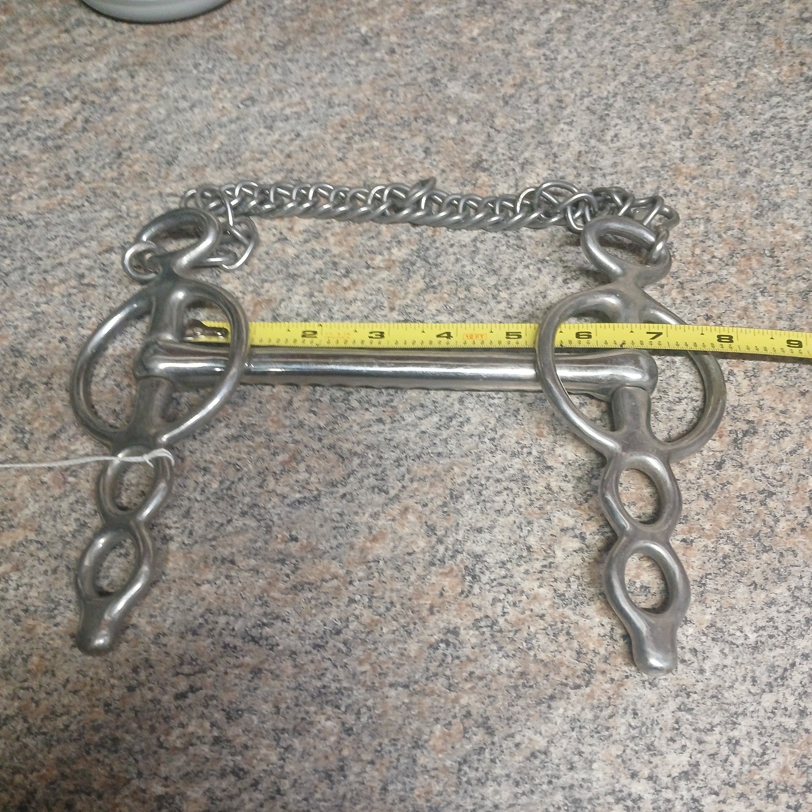 used Swivel Cheek Mullen Mouth Liverpool draft horse Driving Bit 6 1/4 inch